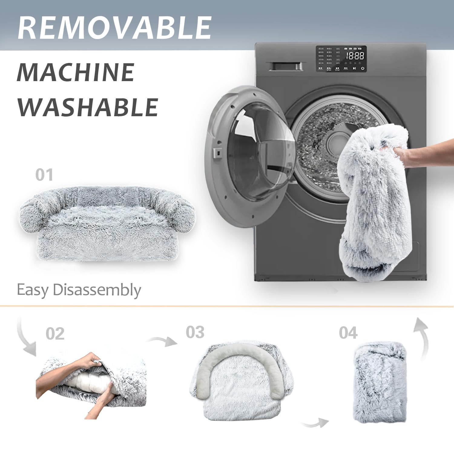 Tinaco machine washable bed mat for easy cleaning and care.