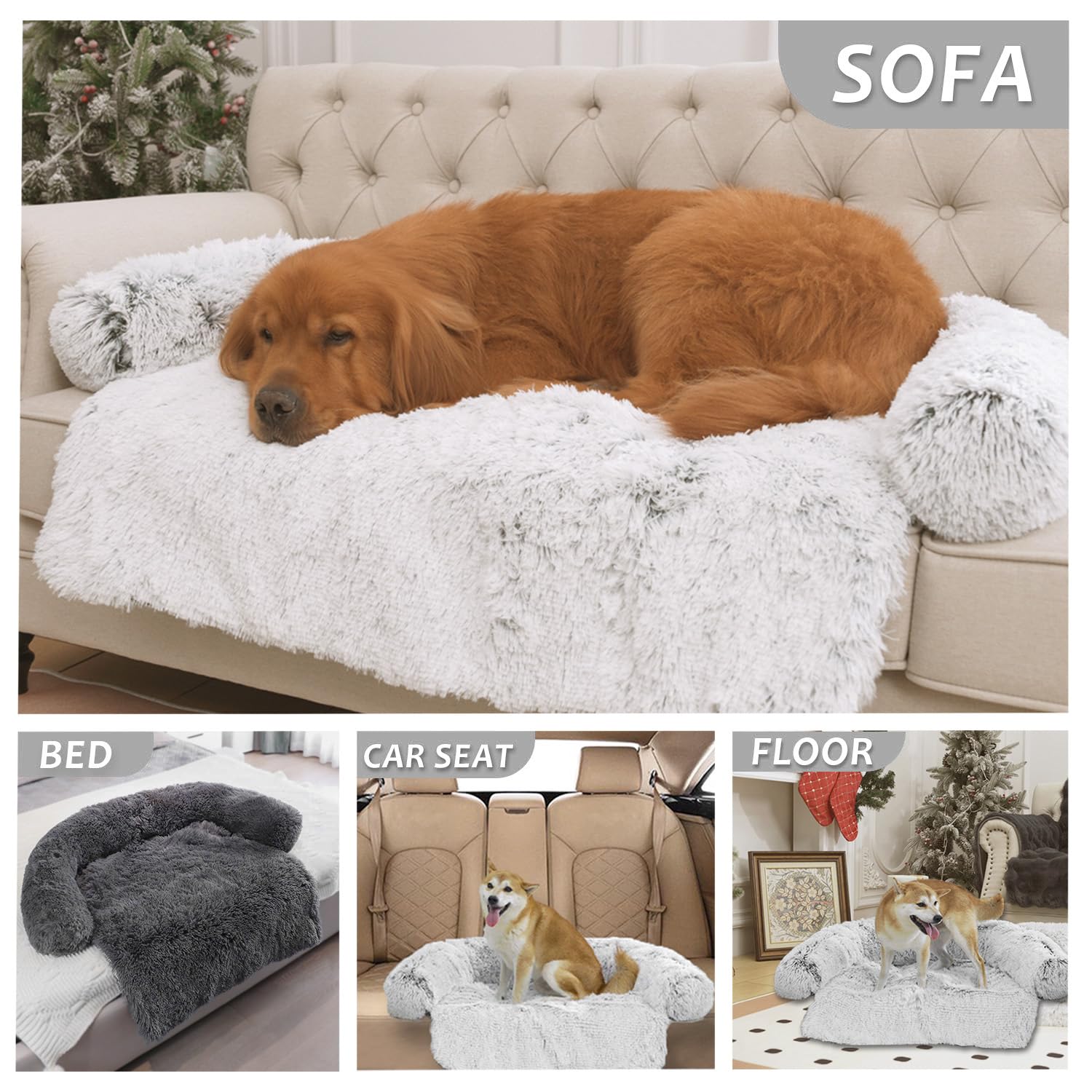 Tinaco bed mat shown on sofa for couch protection and comfort.
