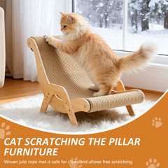 Tinawusi ergonomic curved lounge invites naps and cat observation.