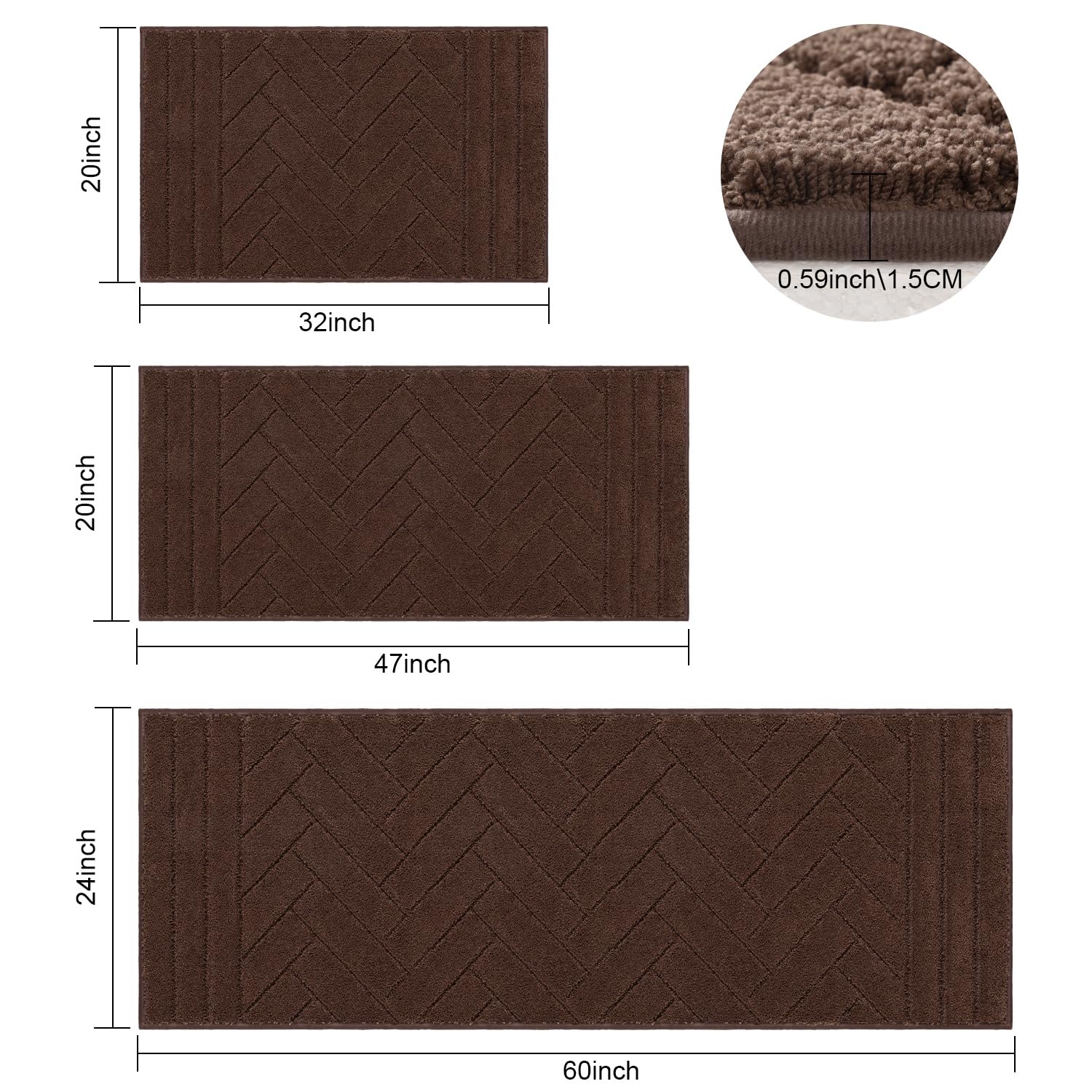 Tindbea machine washable mat for easy cleanup after muddy paws