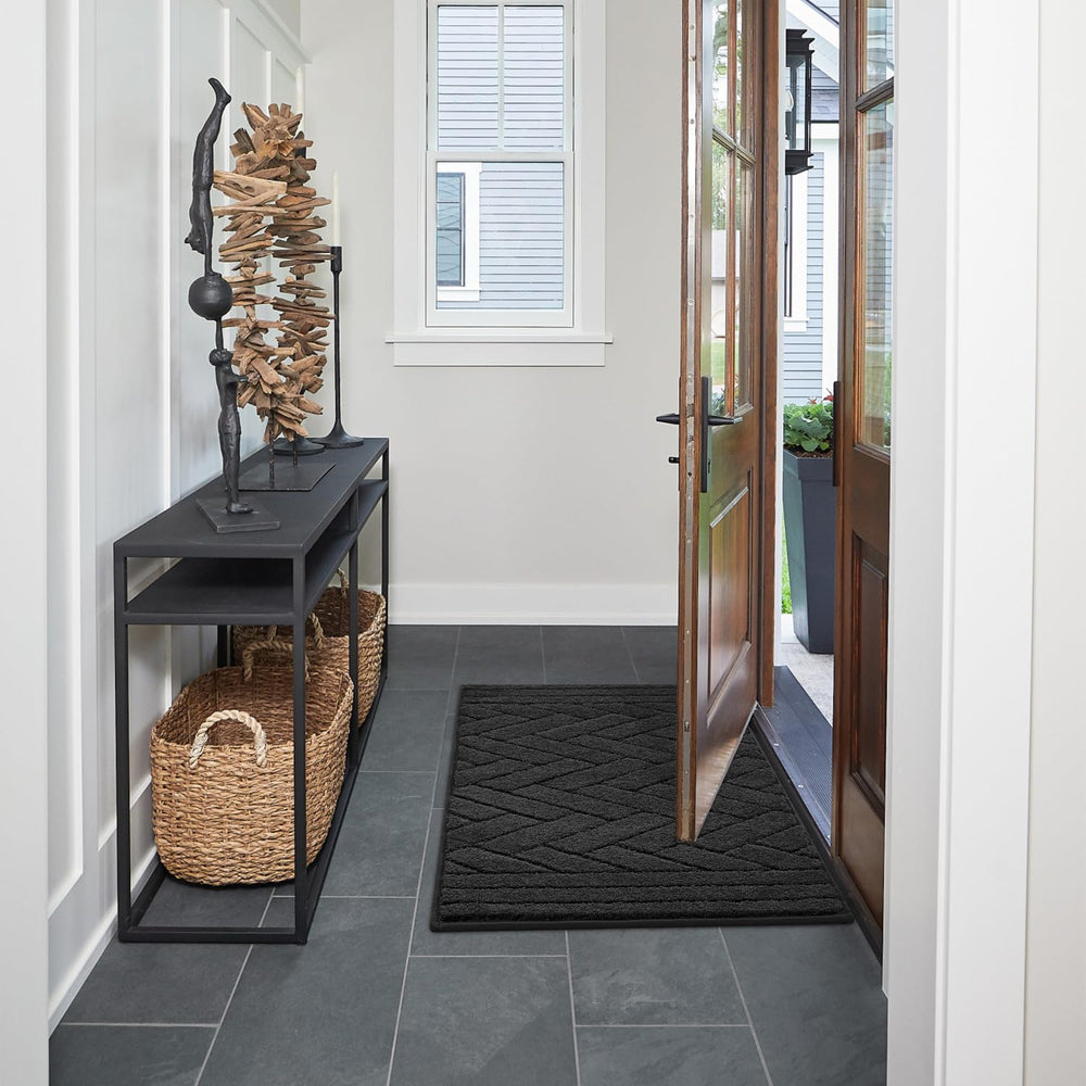 Tindbea dog mat with soft plush top offering comfortable underfoot warmth.