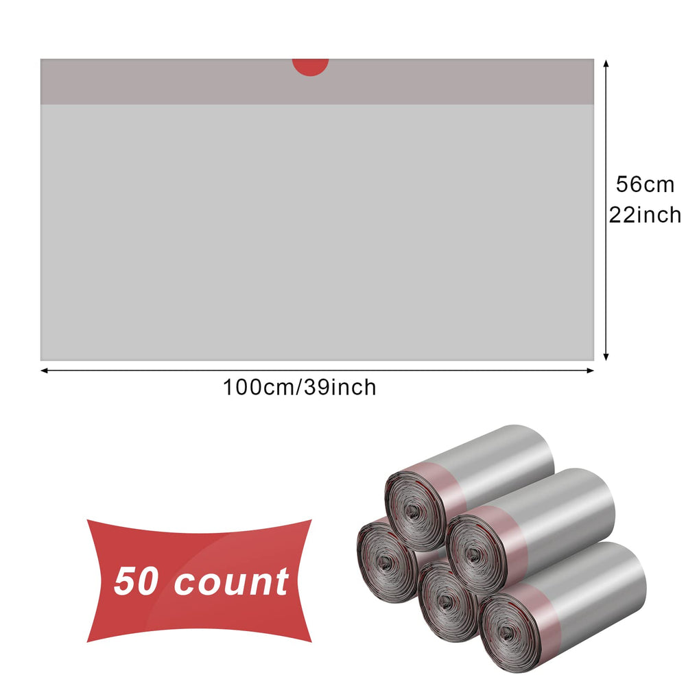 Tinlade 50-count jumbo litter liners stacked for bulk value and convenience