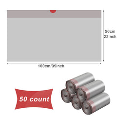 Tinlade 50-count jumbo litter liners stacked for bulk value and convenience