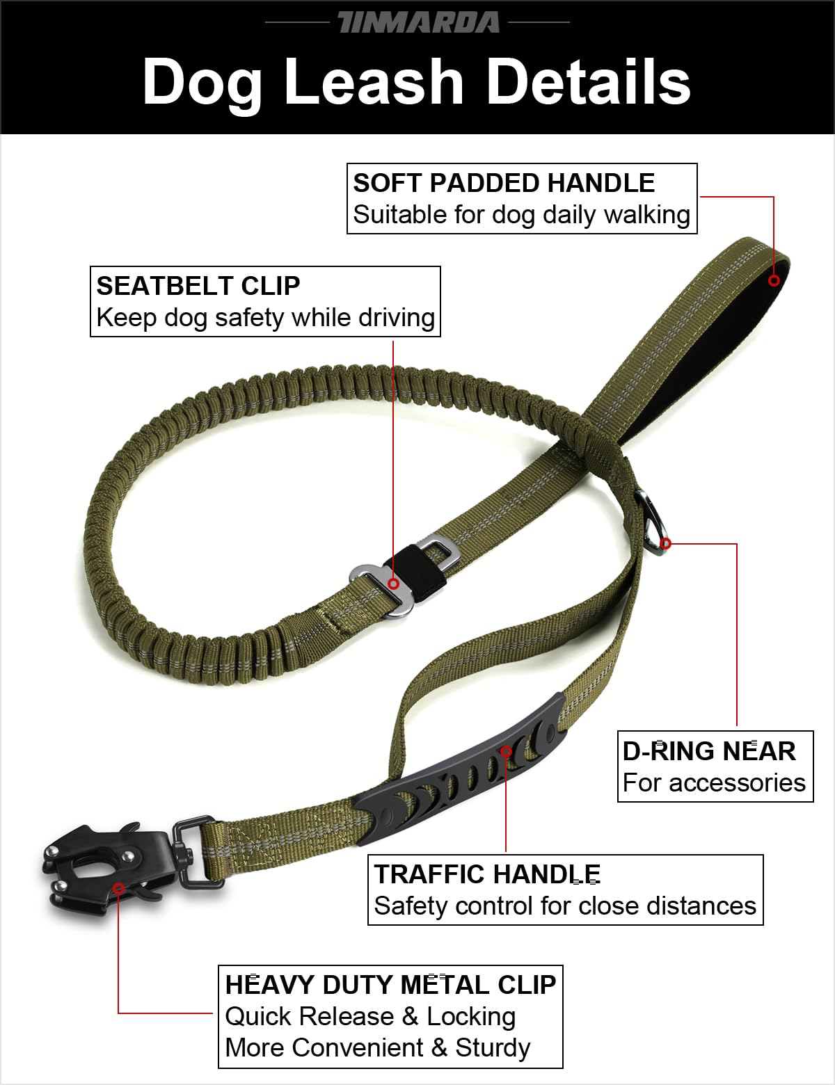 Tinmarda abrasion-resistant rope withstands daily use by medium to large dogs.