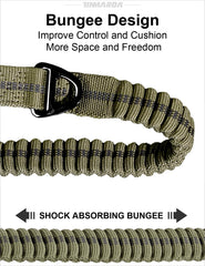 Tinmarda bungee stretch leash absorbs pulls while maintaining a comfortable length.