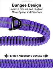 Tinmarda heavy duty dog leash traffic handle blue aids close control in busy streets.