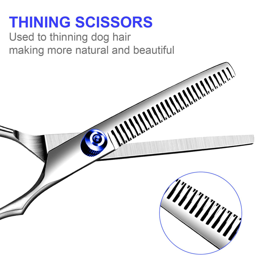 TINMARDA thinning scissors 6.5 inch blends wiry coats for a natural look