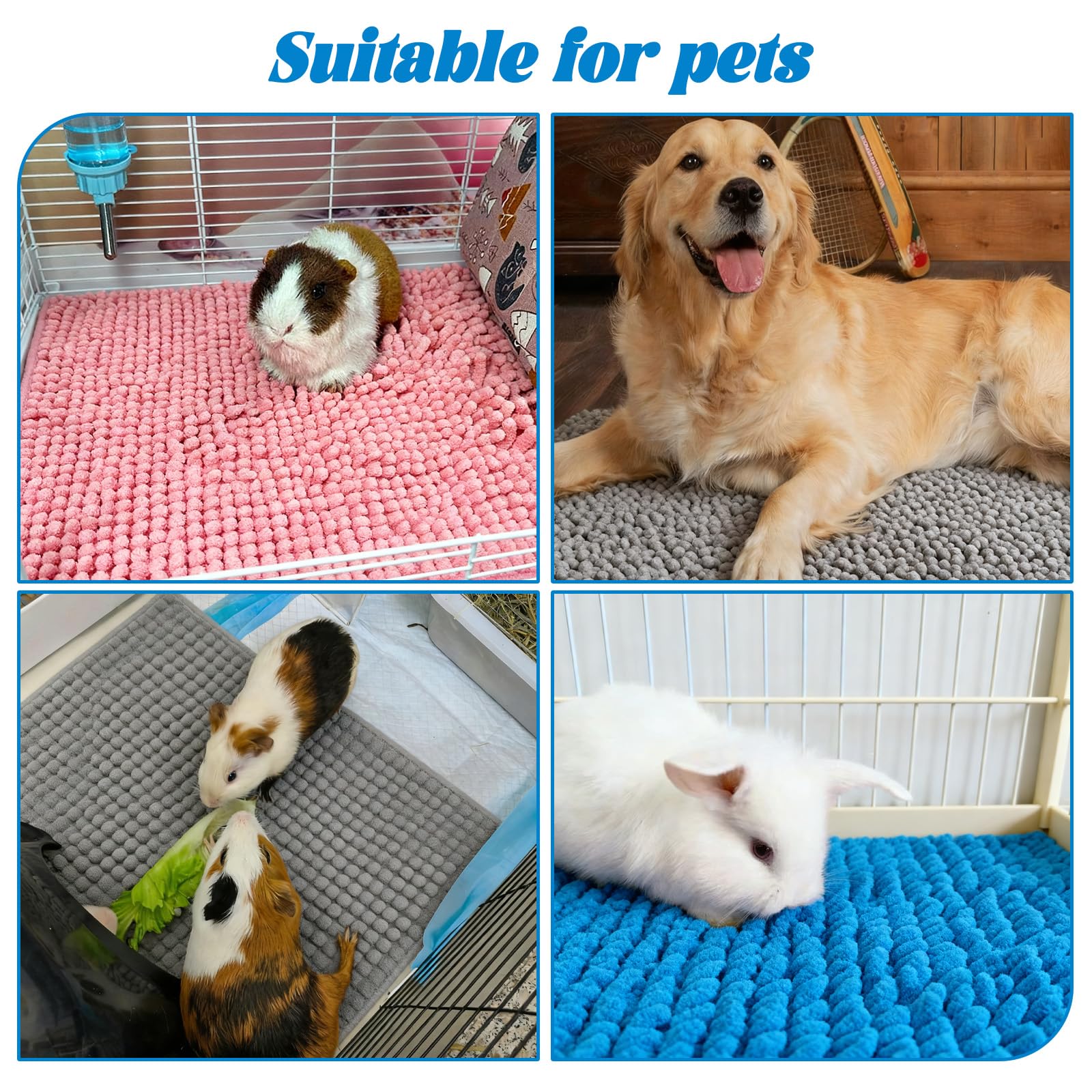 TINSKY guinea pig bedding pad 40x60 cm fits standard cages and nests.