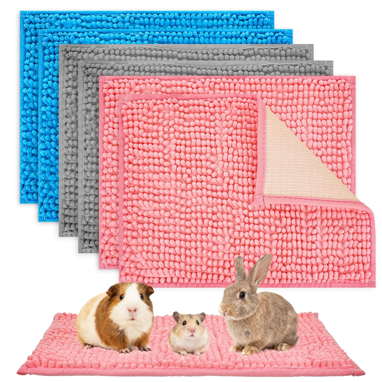 TINSKY guinea pig fleece cage liner 16x24 offers soft comfort and anti-slip stability.