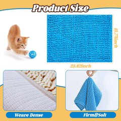 TINSKY microfiber velvet back anti-slip keeps mats in place for small pets.