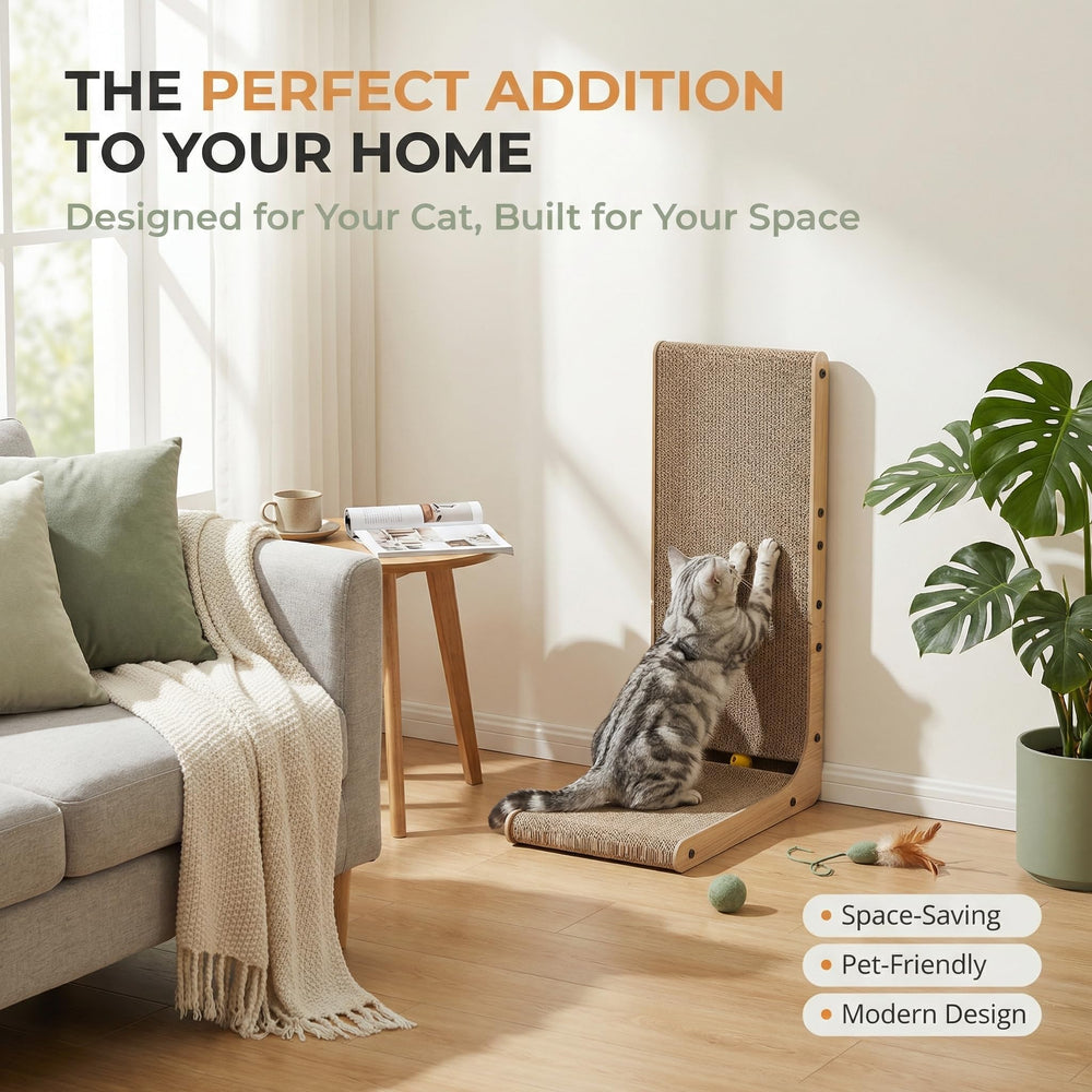 Tiny Pets multi-cat-friendly scratcher supports sharing between cats.