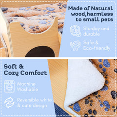 Tiny Royals screw-assembled natural wood for quick, secure setup