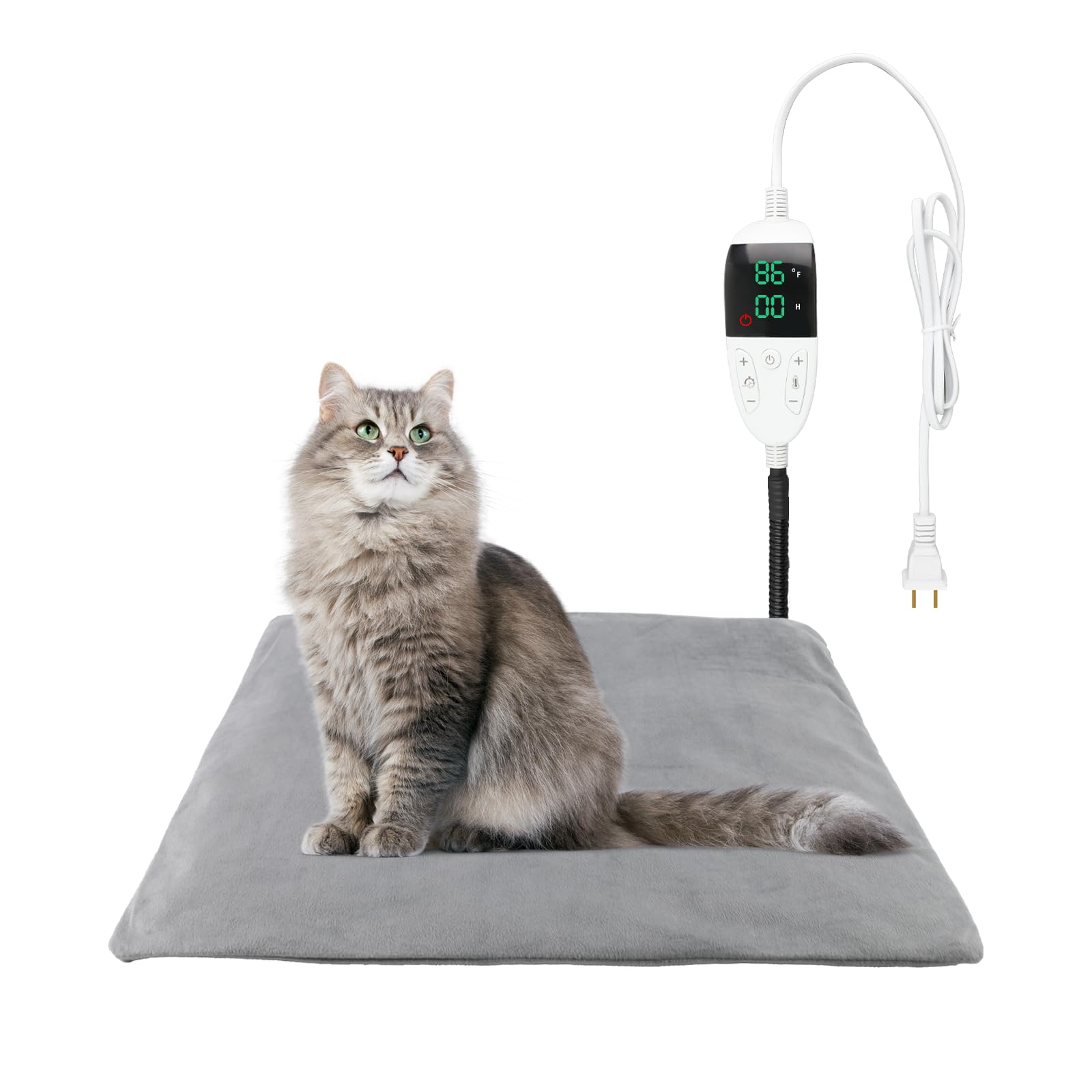 TinyWiz pet heating pad with temperature control provides cozy warmth for dogs and cats.