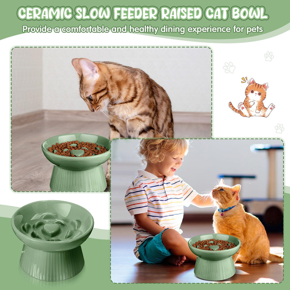 Tioncy 2-piece ceramic slow feeder kit supports calm eating