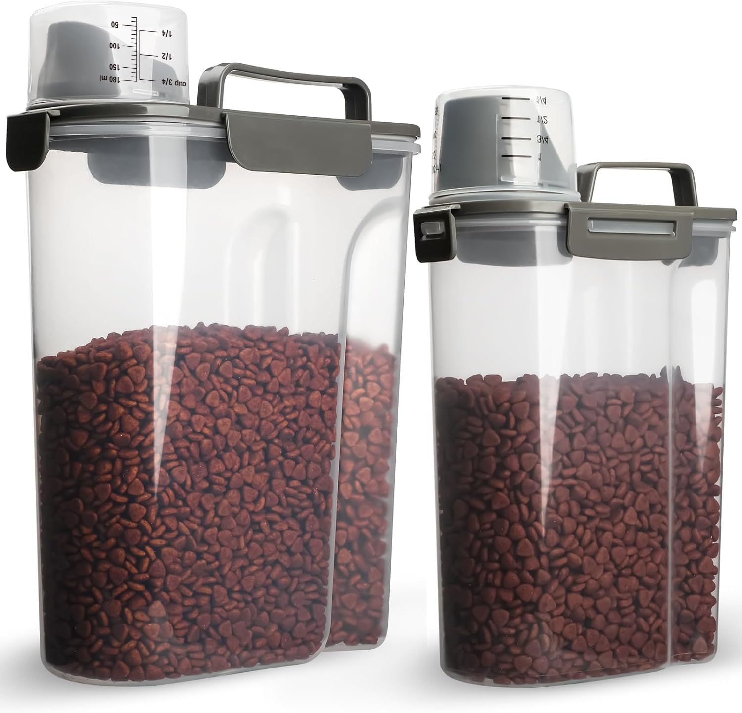 TIOVERY dog food container 6qt showing ample capacity for pet food storage.