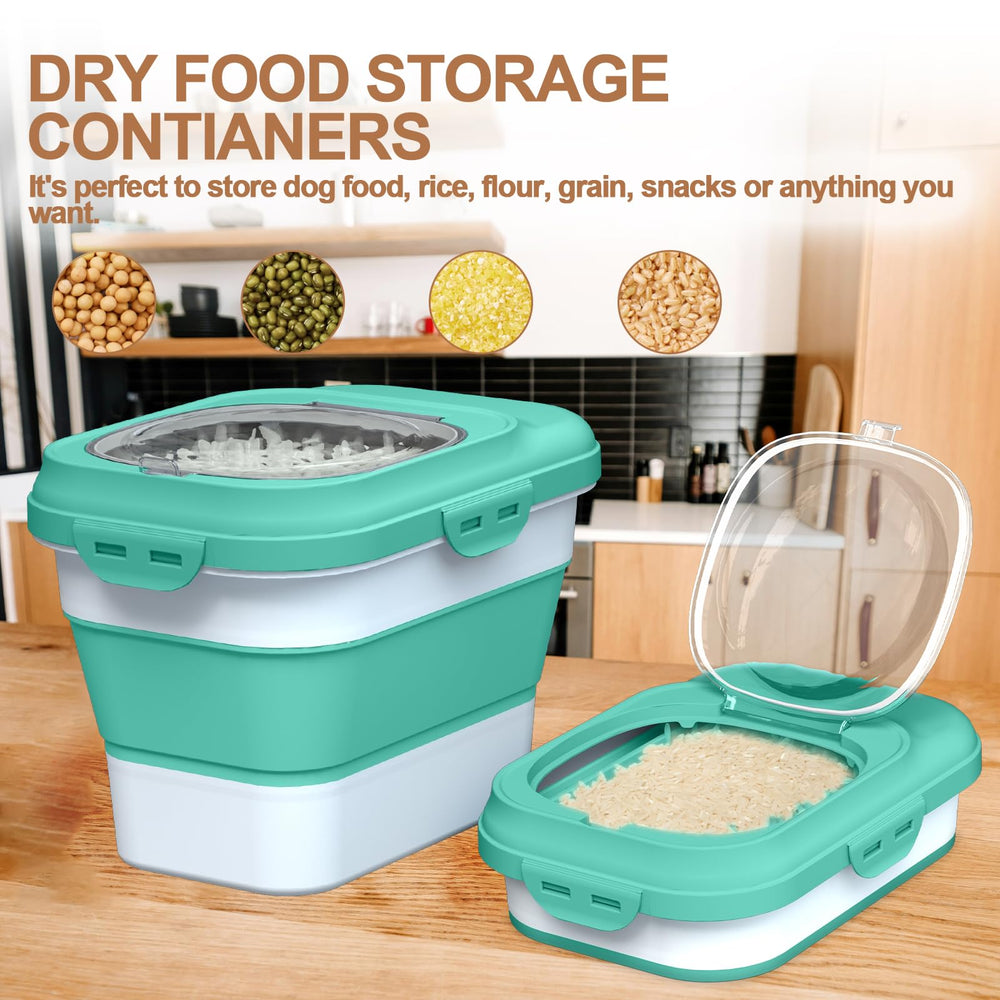 Tiovary 10–13 lb capacity ideal for kibble or seeds.