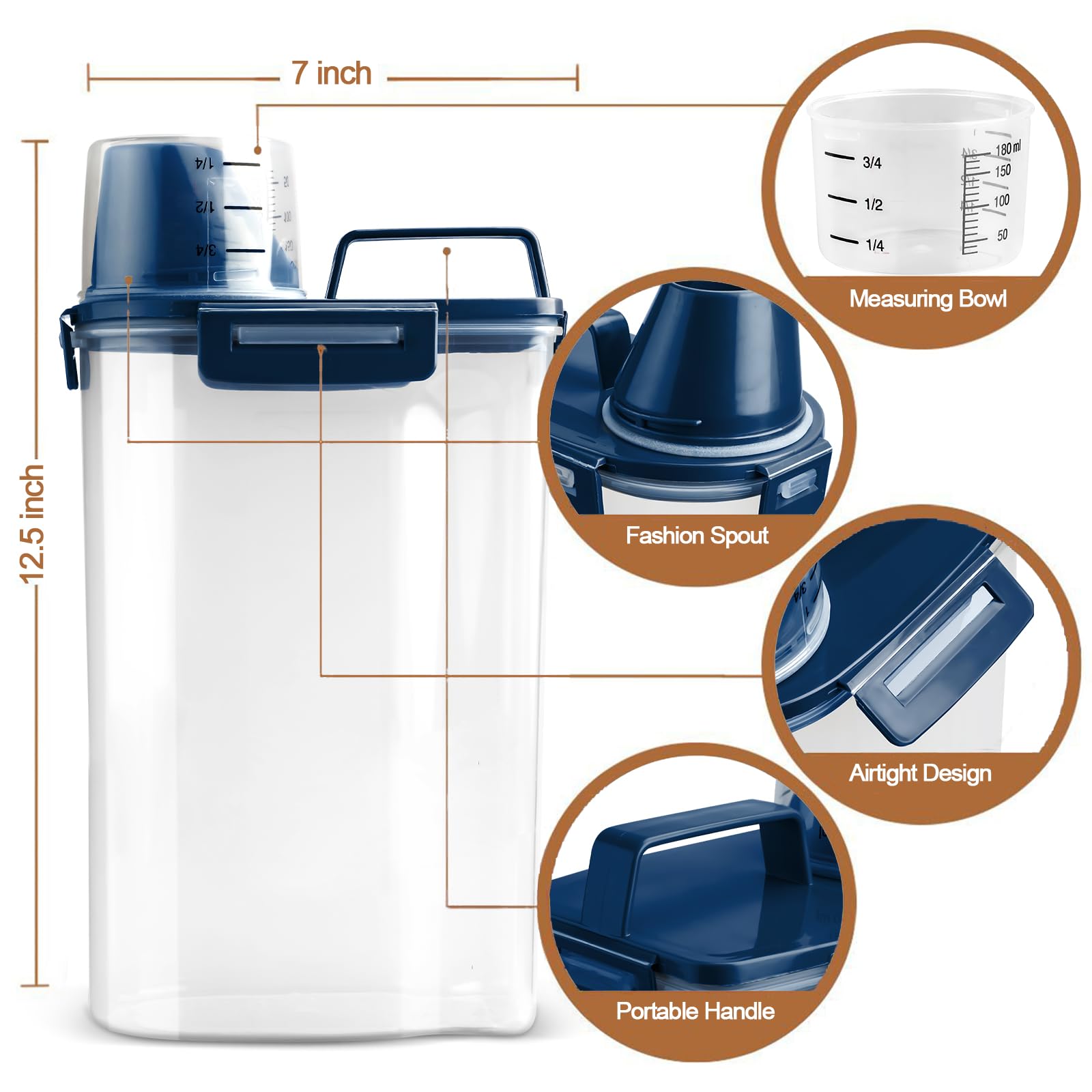 TIOVERY large pour spout and silicone seals for spill-free dispensing