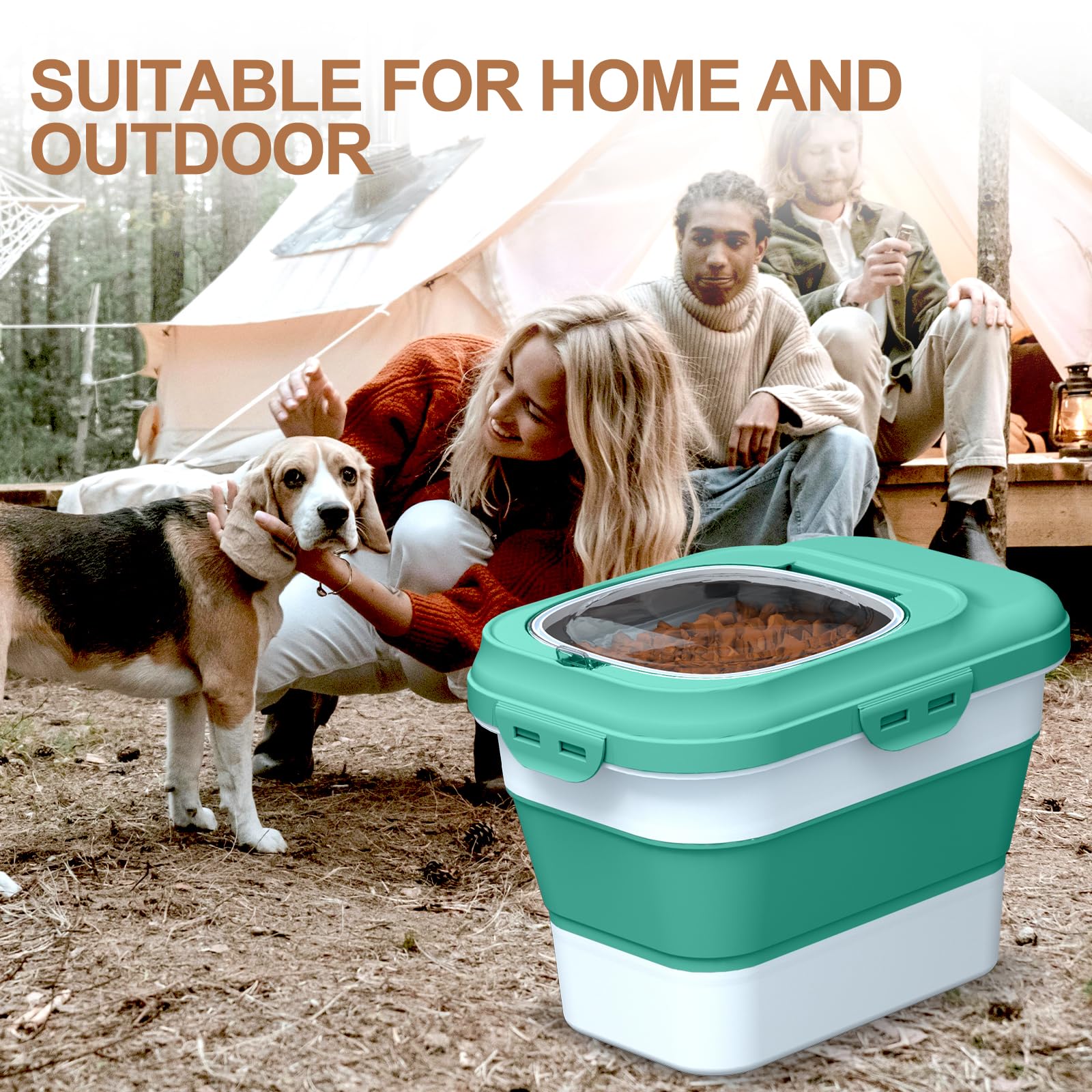 Tiovary see-through lid lets you check levels quickly.