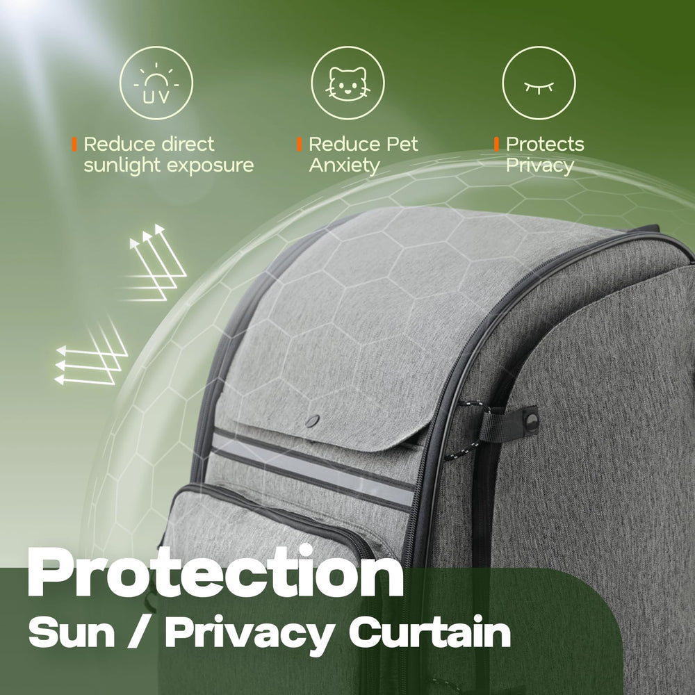 Tirige carrier backpack multiple storage pockets for treats and records
