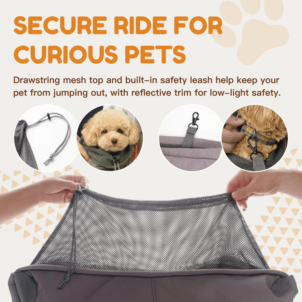Tirige pet sling breathable design with 3D mesh keeps pets comfy