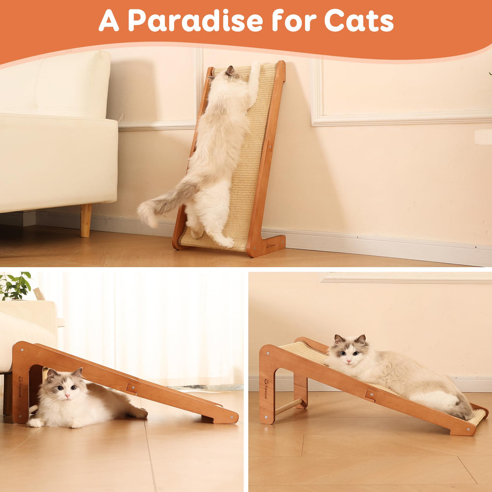 Tismucel sisal-scratcher-assembly image depicts simple setup and strong base.