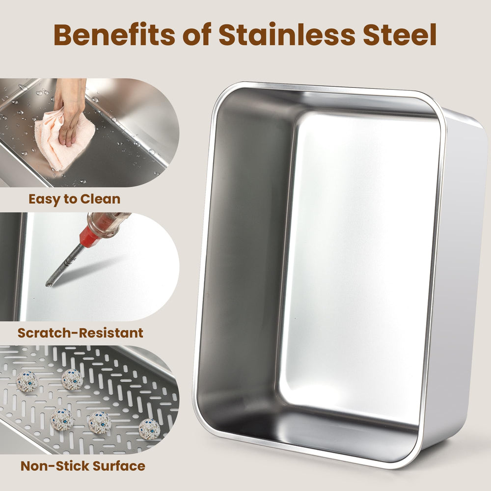 TIUUBT premium stainless steel durability reduces odors and simplifies cleaning.