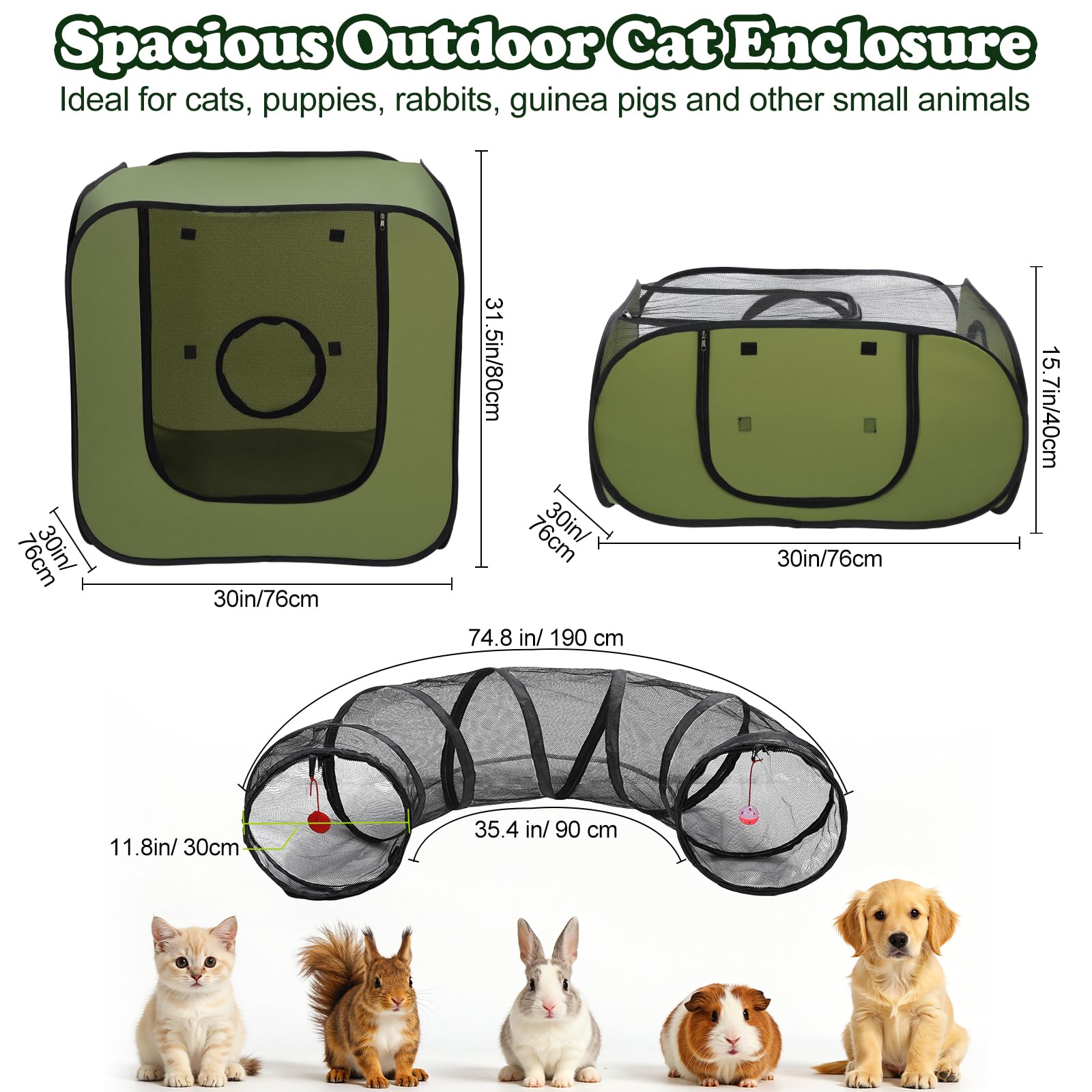 Tivray cat playpen breathable mesh panel for airflow and visibility