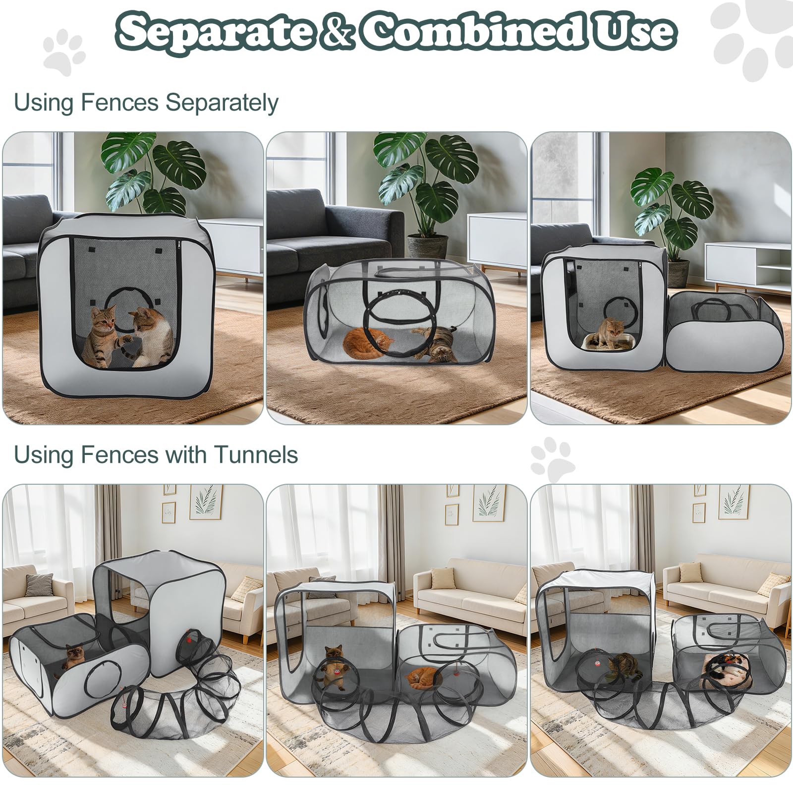 Breathable mesh fabric keeps Tivray playpen airy while supervising pets