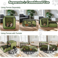 Tivray cat playpen with ground anchors for stable outdoor use