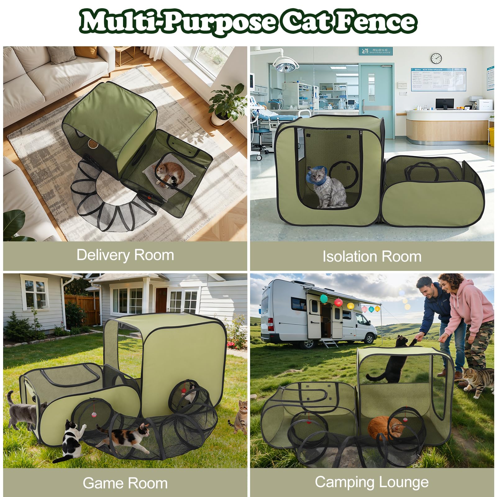 Tivray cat playpen in garden setup for outdoor enrichment