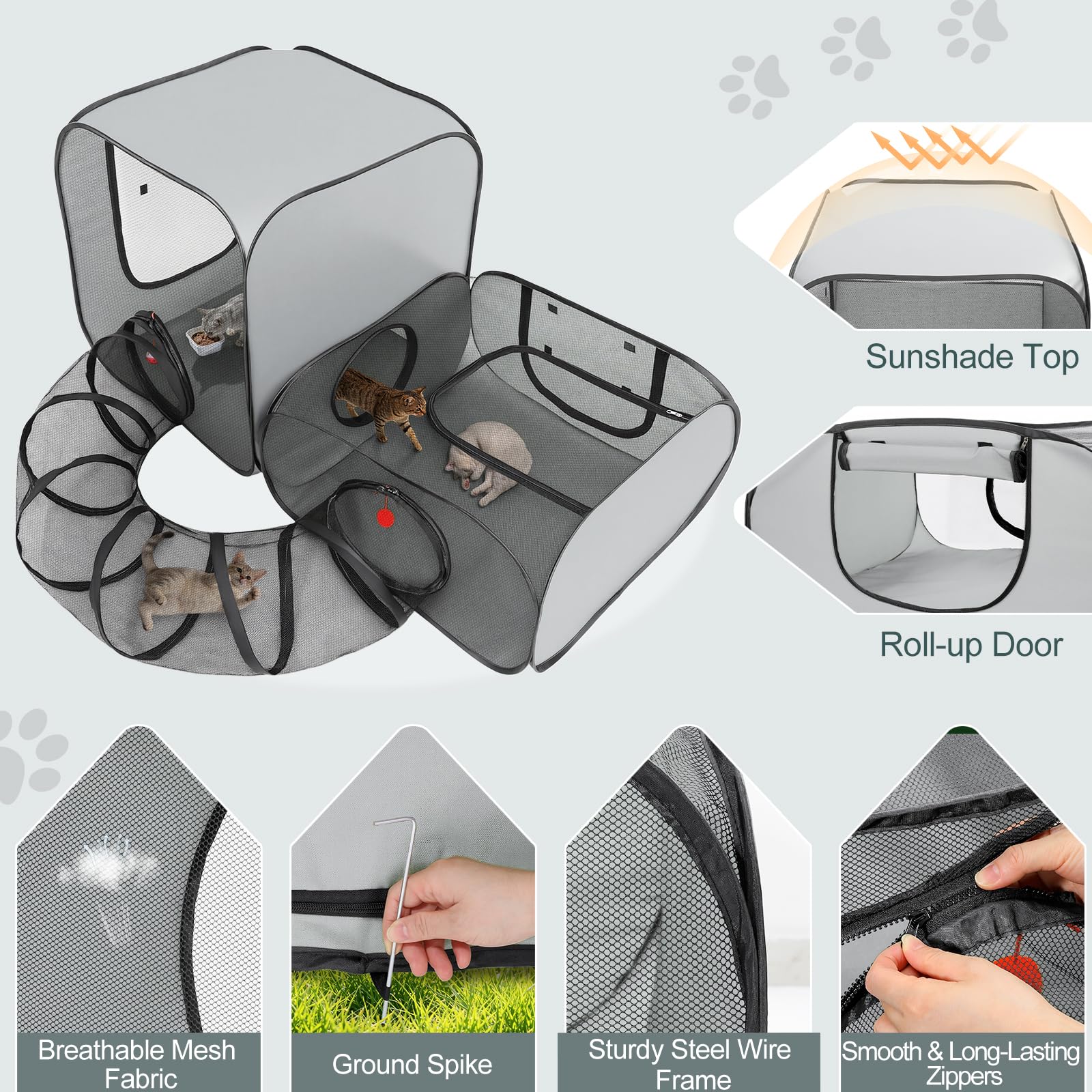 Scratch-resistant fabric on Tivray playpen withstands daily claws