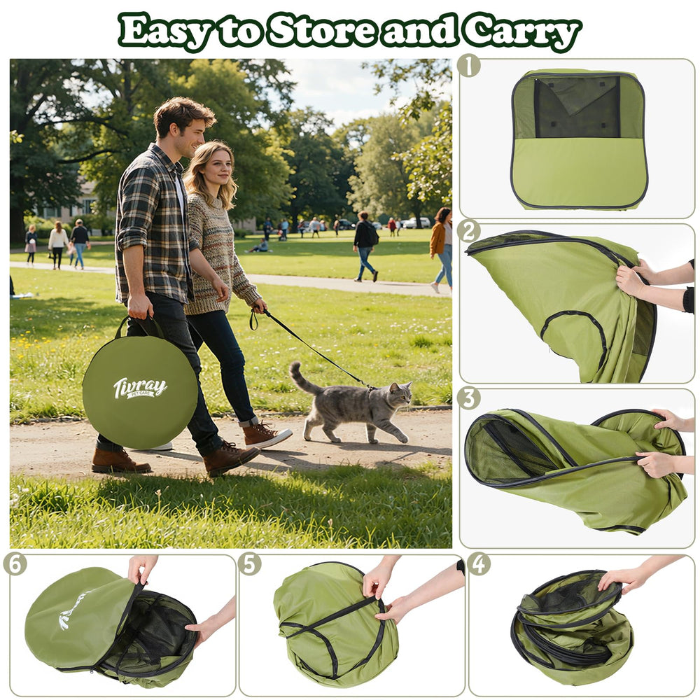 Tivray cat playpen scratch-resistant Oxford fabric for daily use