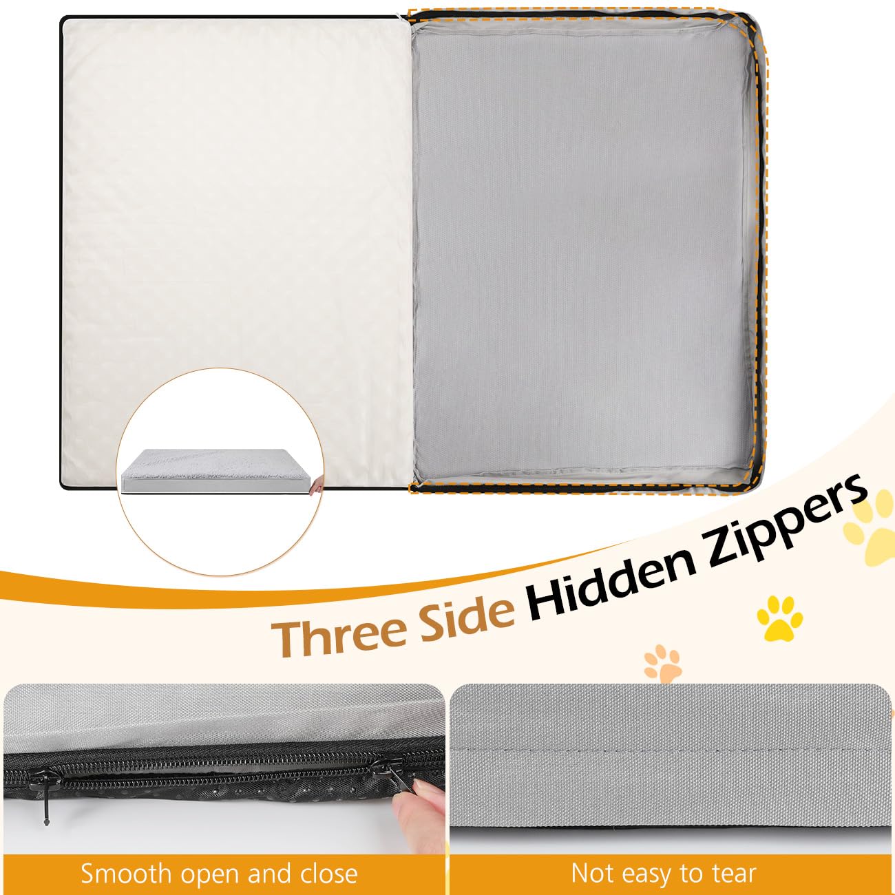 Tivray dog bed cover fits 36x27 inch beds for medium to large dogs