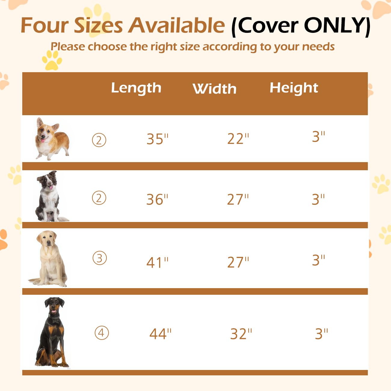 Tivray dog bed cover made of heavy-duty Oxford fabric for durability