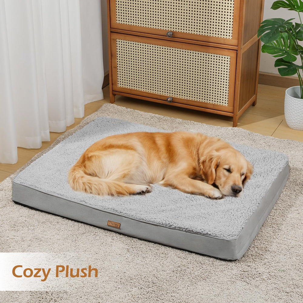 Tivray dog bed cover with three-sided zipper for easy core replacement