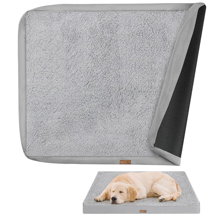Tivray dog bed cover with three-sided zipper for easy replacement