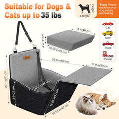 Tivray Elevated Dog Seat foam padding provides soft comfort on bumpy roads.