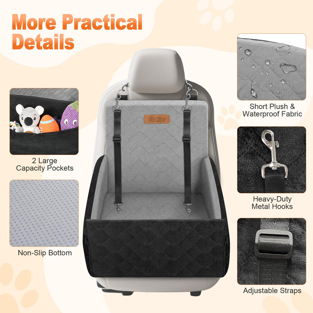 Tivray Elevated Dog Seat washable cover keeps the cabin fresh.