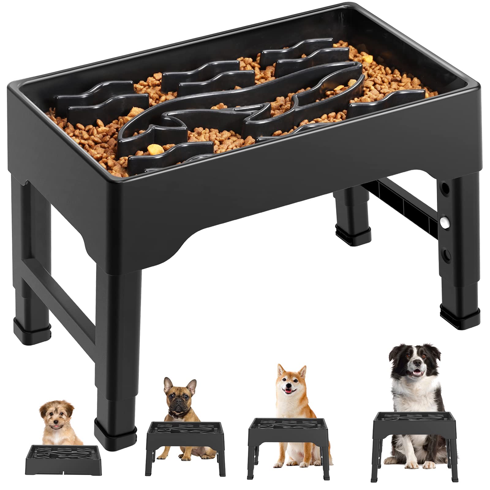 Tivray elevated slow feeder stand shown for comfortable feeding posture