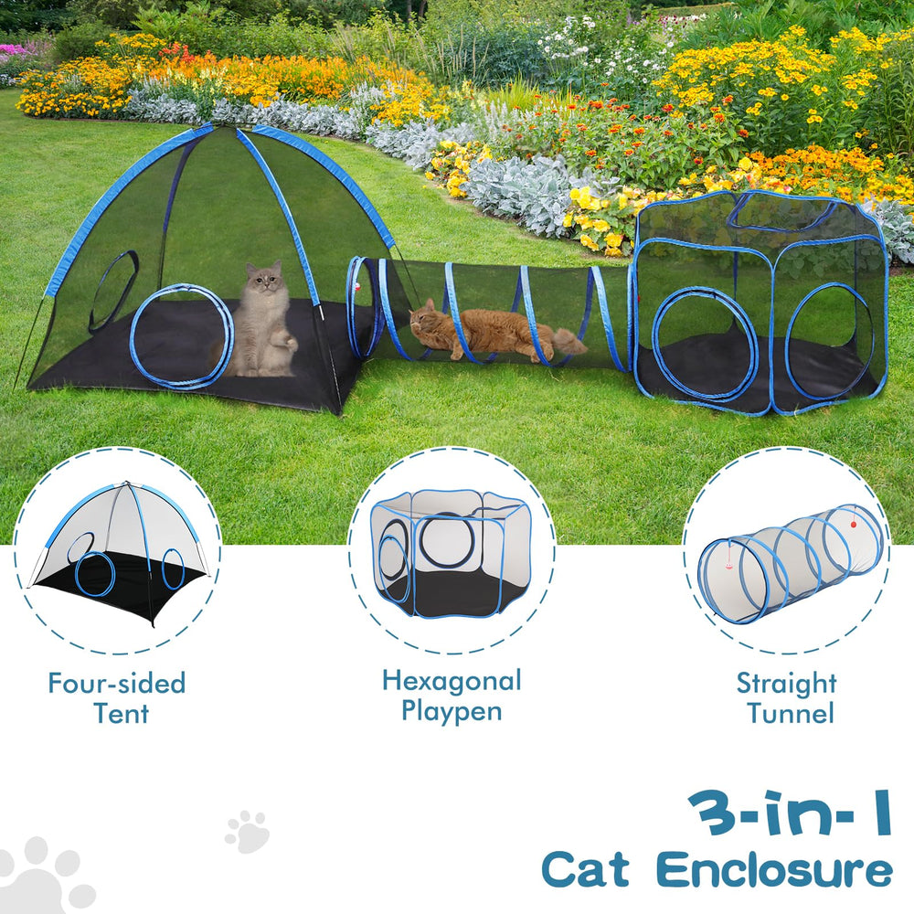 Tivray 47-inch hexagon playpen adds extra space for curious cats outdoors