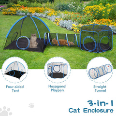 Tivray 47-inch hexagon playpen adds extra space for curious cats outdoors