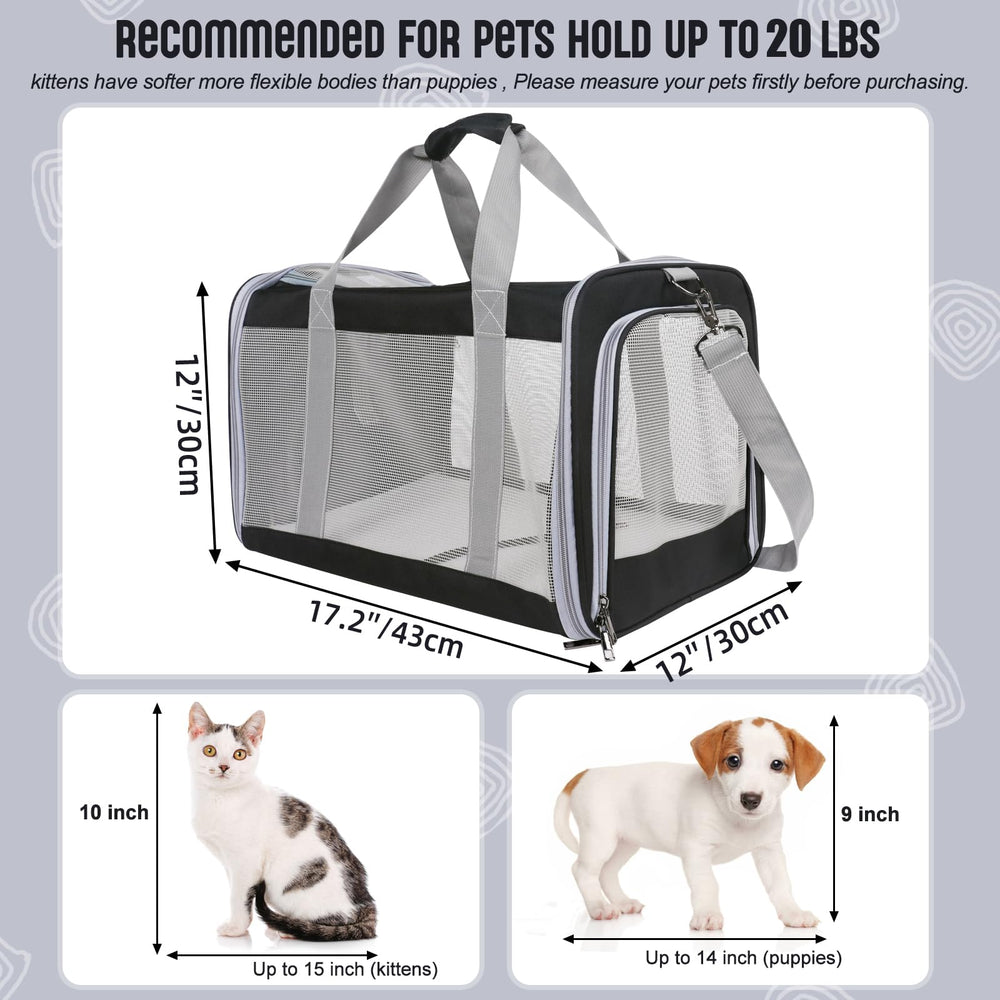 TIYOLAT cat carrier mesh windows on three sides for breathability