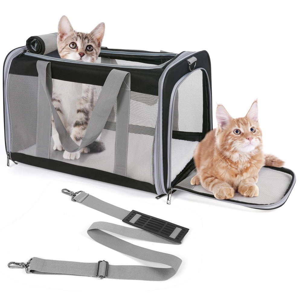 TIYOLAT cat carrier top ventilation improves airflow and pet visibility