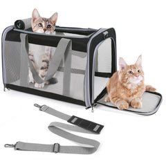 TIYOLAT cat carrier top ventilation improves airflow and pet visibility