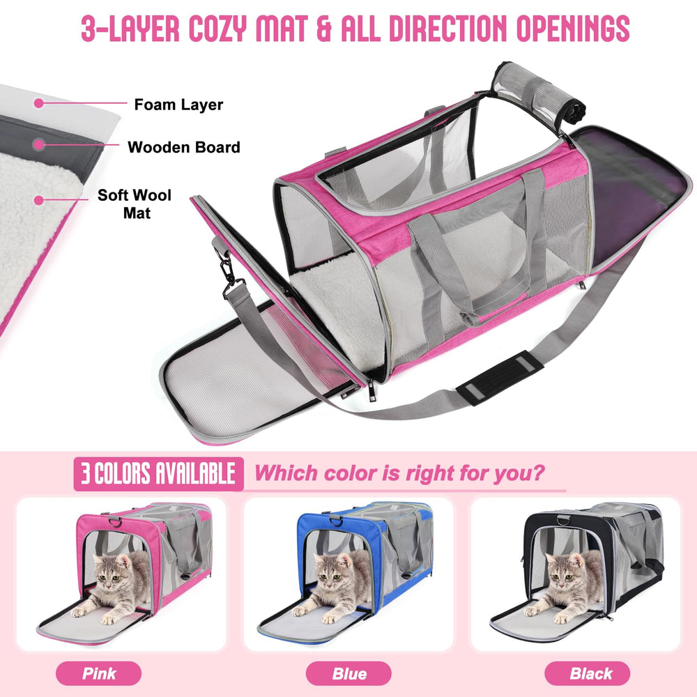 TIYOLAT pet carrier dual entrances for easy loading