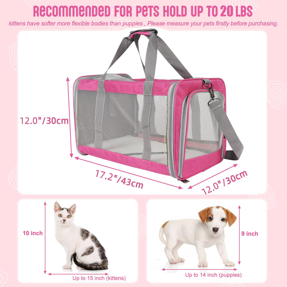 TIYOLAT pet carrier side mesh windows boost airflow and comfort