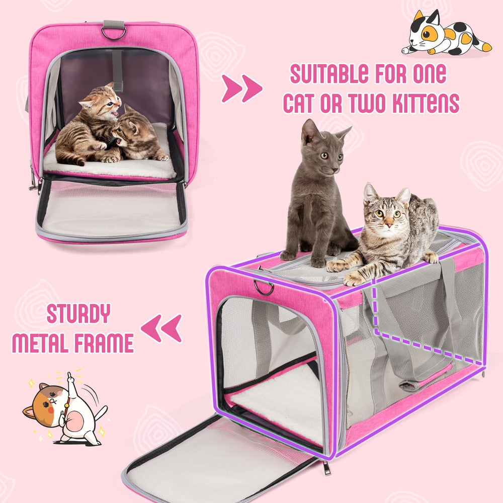 TIYOLAT pet carrier side pocket for travel essentials