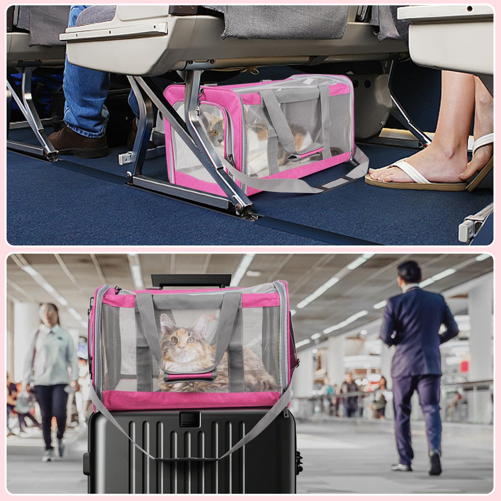 TIYOLAT pet carrier washable mat and foldable design