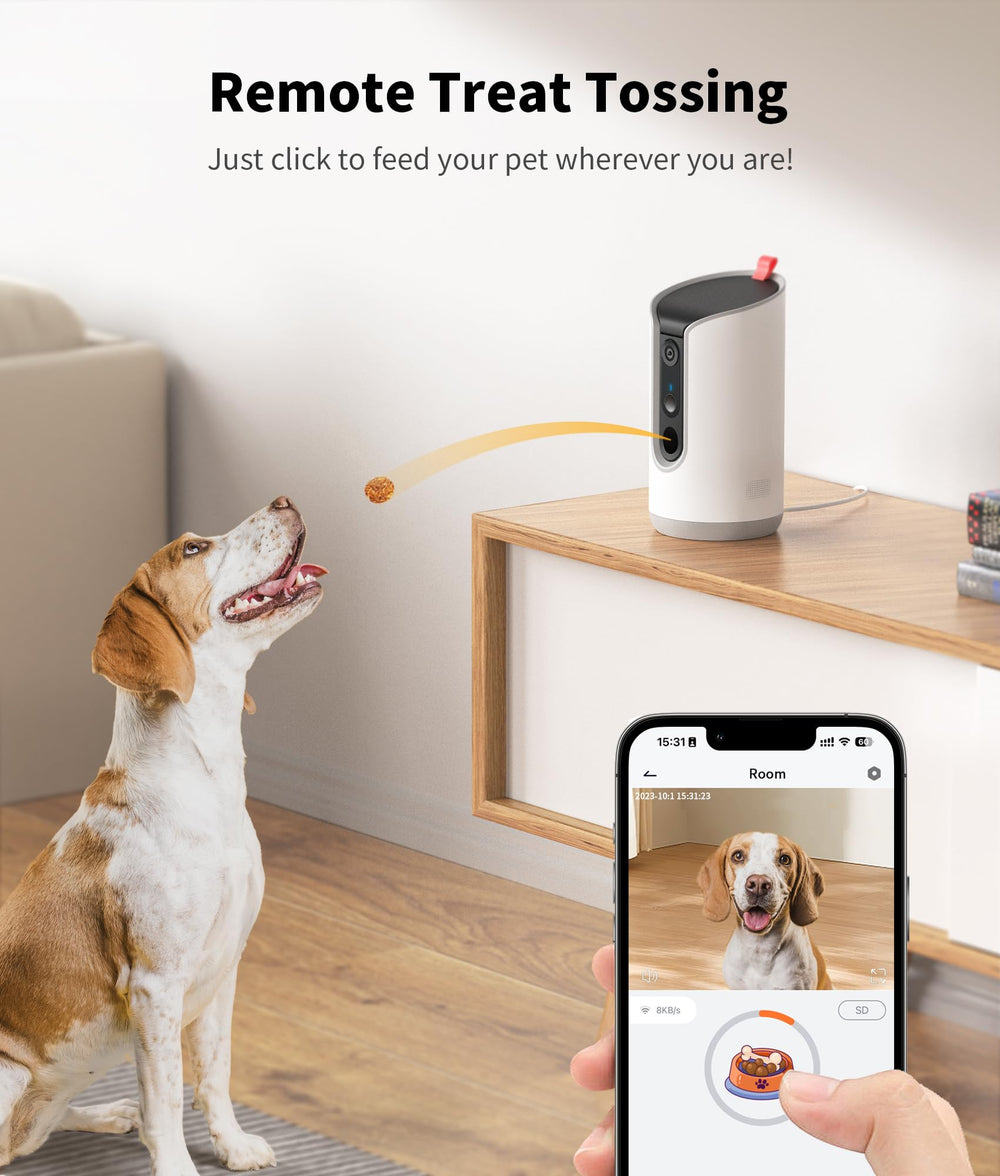 TKENPRO 2K night vision for clear indoor pet monitoring in the dark