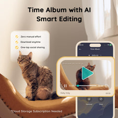 TKENPRO two-way talk and dual-band WiFi for real-time interaction with pets.